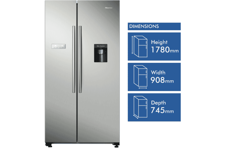 Hisense 624L Side by Side Refrigerator Six Star Rentals