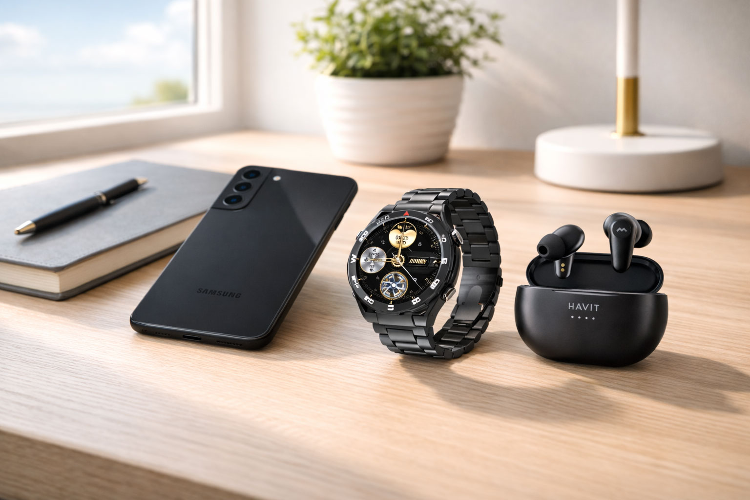 Rent tech bundle on desk setup