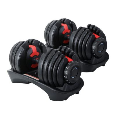 Adjustable 24kg Dumbbell Set – 2 Piece Home Gym Weights