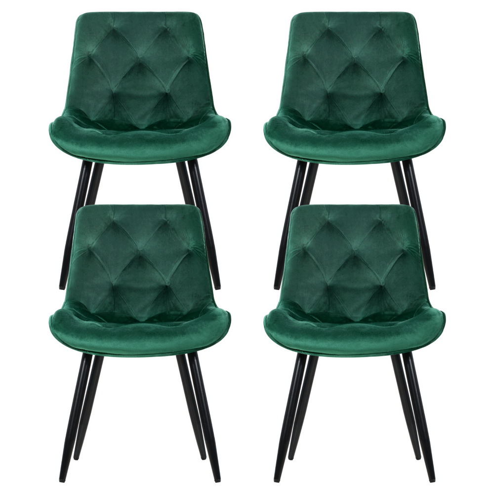 Artiss velvet dining chairs styled at a dining table